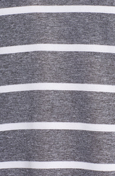 Shop Nike Dri-fit Stripe Sleeveless Polo In Black/ Black