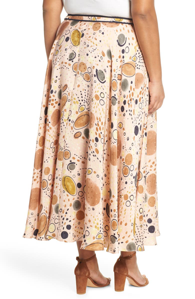Shop Lafayette 148 Ambria Print Silk Maxi Skirt In Macaroon Multi