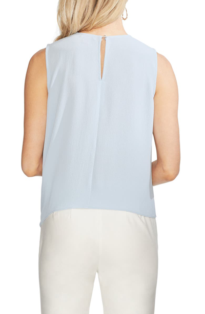 Shop Vince Camuto Sleeveless Tie Front Blouse In Bluebell