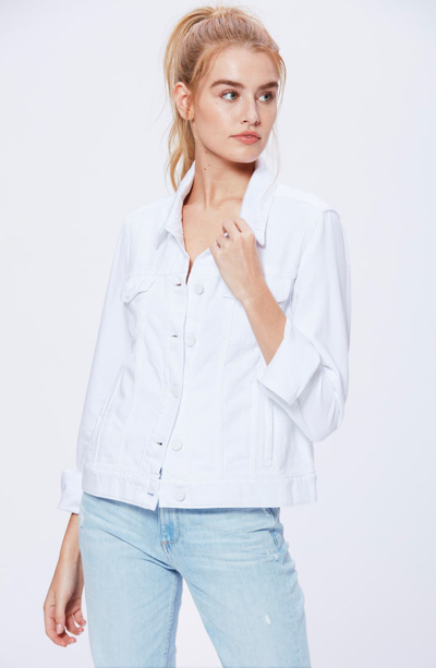 Shop Paige Rowan Denim Jacket In Ultra White