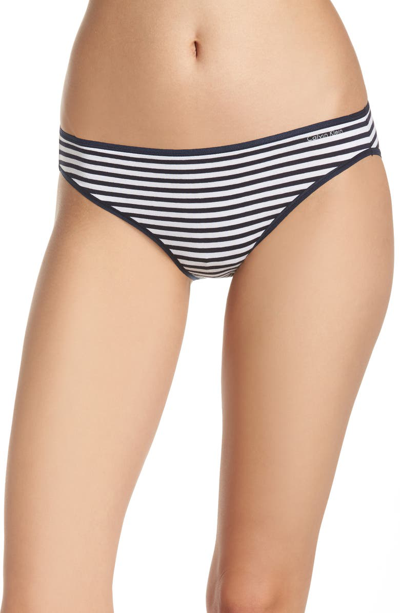 Shop Calvin Klein Form Bikini In Marching Stripes/ Shoreline