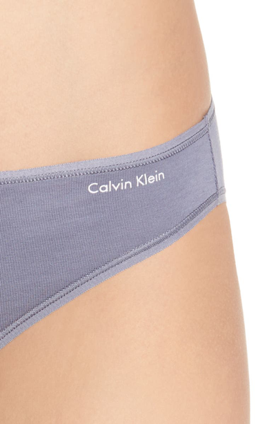 Shop Calvin Klein Form Bikini In Blue Granite