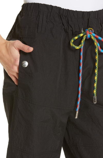 Shop Proenza Schouler Pswl Drawstring Waist Parachute Pants In Black