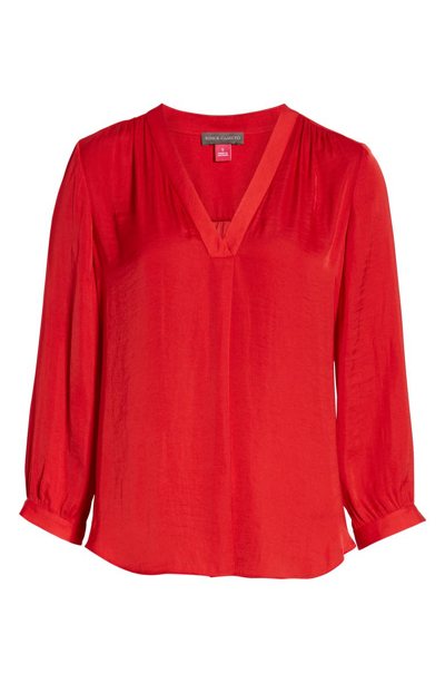 Shop Vince Camuto Rumple Fabric Blouse In Fireside