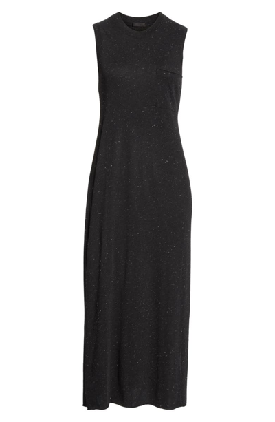 Shop Atm Anthony Thomas Melillo Donegal Pocket Midi Dress In Charcoal Donegal