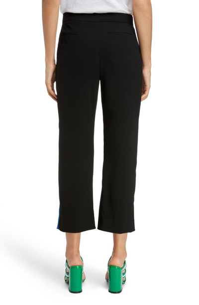 Shop Kenzo Colorblock Crop Flare Pants In Black