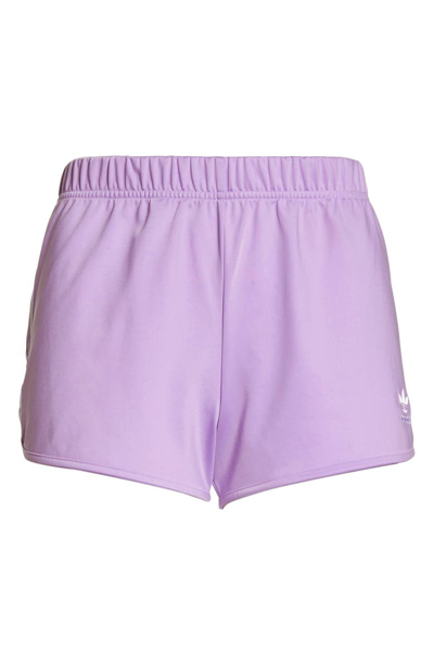Shop Adidas Originals Originals 3-stripes Shorts In Purple Glow