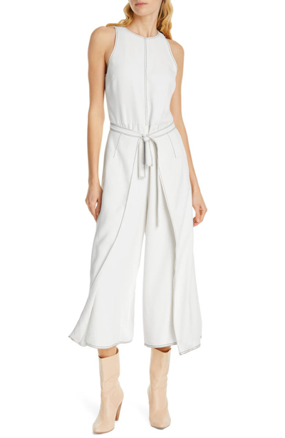 Shop Joie Mairead Crop Jumpsuit In Porcelain