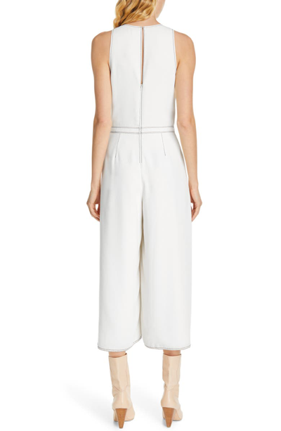 Shop Joie Mairead Crop Jumpsuit In Porcelain