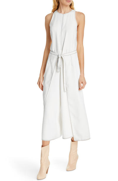 Shop Joie Mairead Crop Jumpsuit In Porcelain