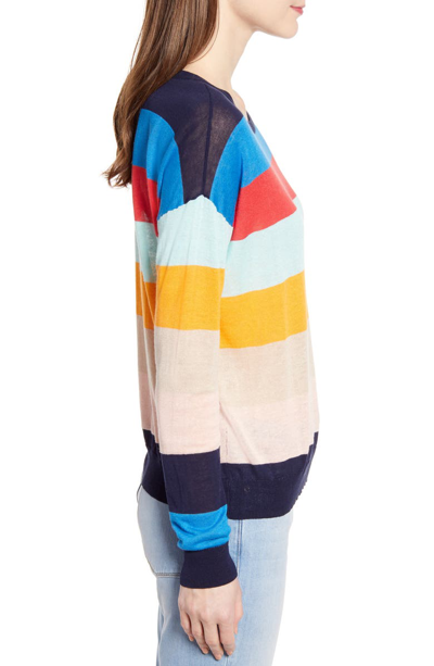 Splendid X Gray Malin Sunray Striped Sweater In Bonfire Multi | ModeSens