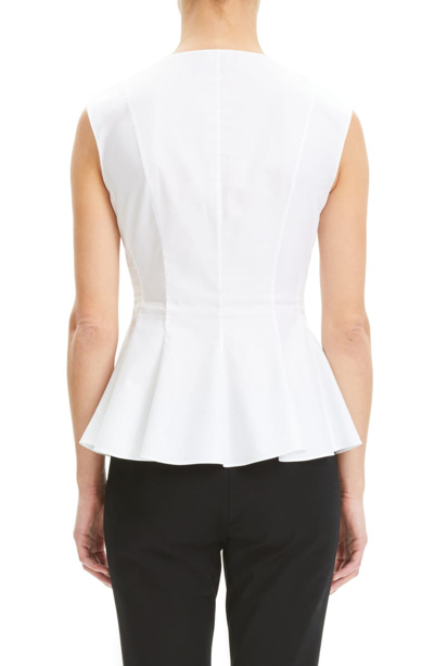 Shop Theory Perfect Cotton Peplum Blouse In White