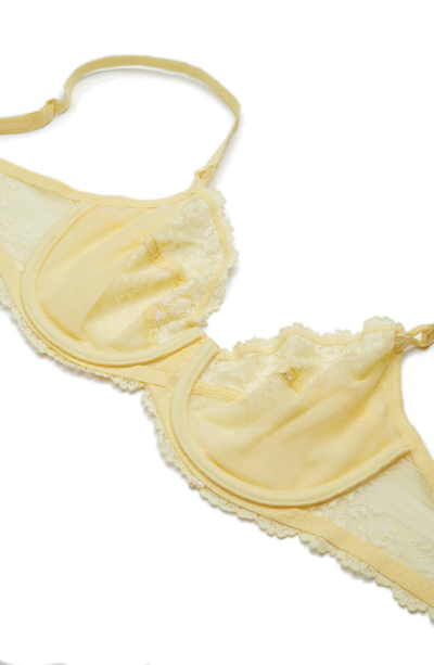 Shop Wacoal Lace Underwire Bra In Pale Banana/ White Alyssum