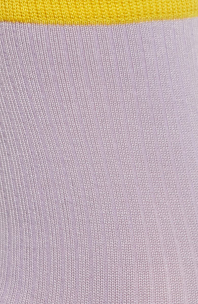 Shop Hysteria By Happy Socks Lily Rib Ankle Socks In Light Pastel Purple