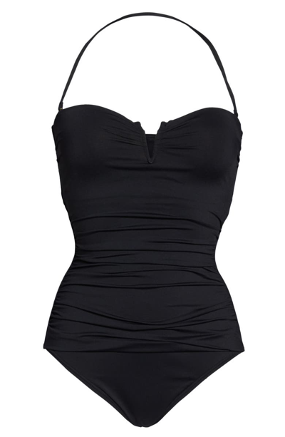Shop Tommy Bahama 'pearl' Convertible One-piece Swimsuit In Black