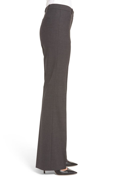 Shop Hugo Boss Tulea3 Tropical Stretch Wool Trousers In Charcoal