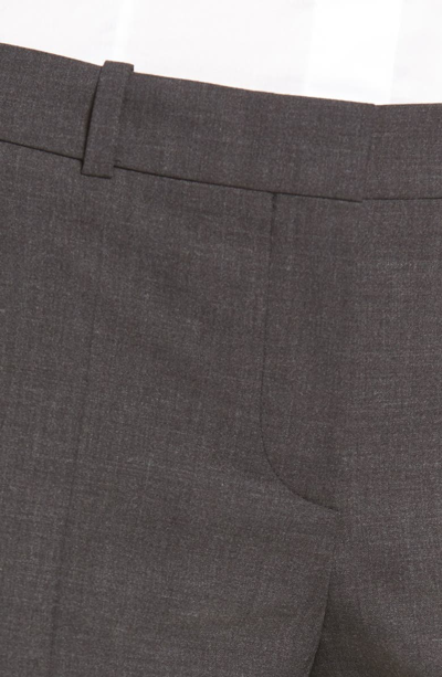 Shop Hugo Boss Tulea3 Tropical Stretch Wool Trousers In Charcoal