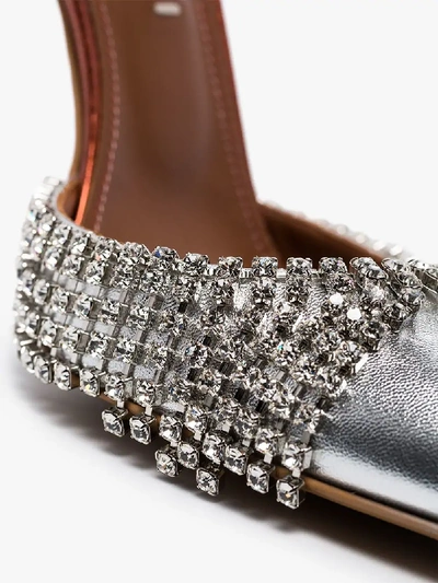 Shop Area 110 Crystal Embellished Pumps In Silver