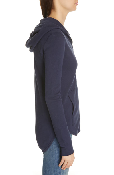 Shop Atm Anthony Thomas Melillo Front Zip Hoodie In Midnight