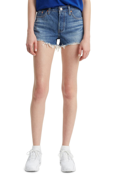 Shop Levi's 501 Cutoff Shorts In Indigo Avenue