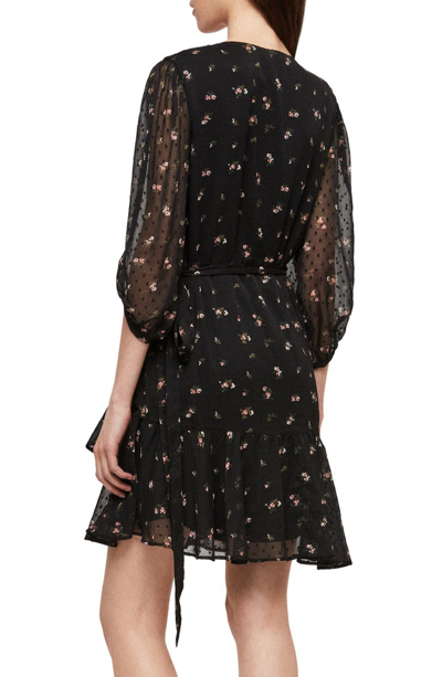 Shop Allsaints Jade Aster Wrap Dress In Black