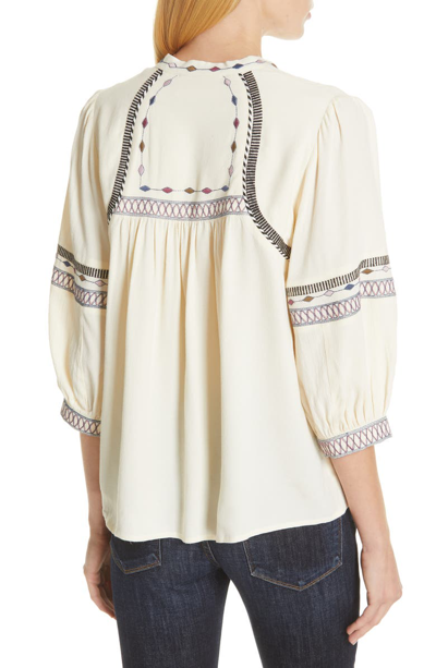 Shop Ba&sh Plume Embroidered Top In Ecru