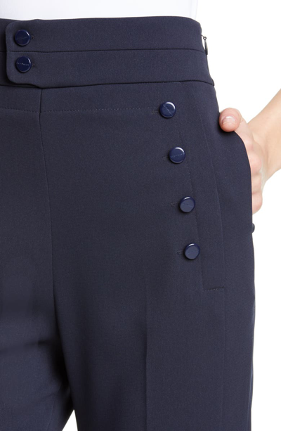 Shop Equipment Button Detail Wide Leg Trousers In Eclipse