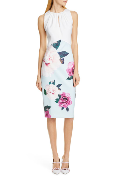 Shop Ted Baker Annile Magnificent Ruched Body-con Dress In Mint