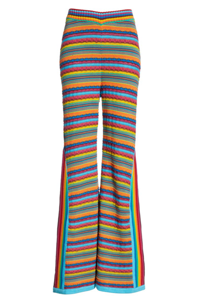 Shop All Things Mochi Oceana Stripe Crochet Pants In Multi