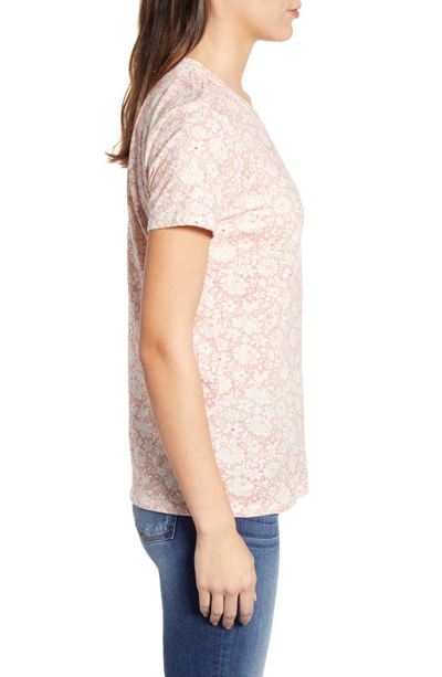 Shop Lucky Brand All Over Floral Tee In Red Multi
