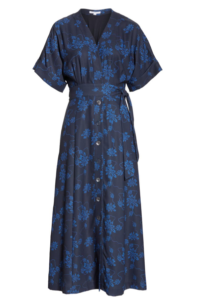 Shop Equipment Nauman Dress In Eclipse/ Bleu Cotier