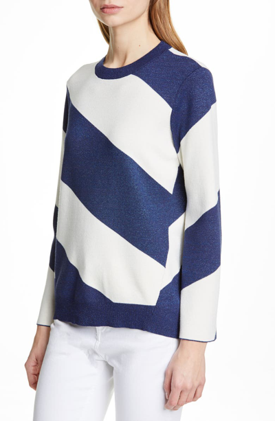 Shop Ted Baker Danyeil Directional Stripe Sweater In Navy