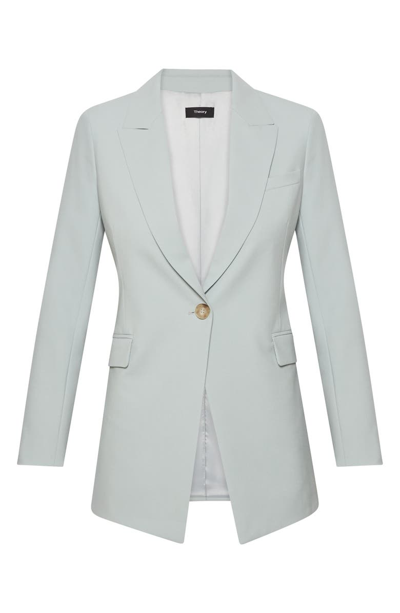 Shop Theory Etiennette B Good Wool Suit Jacket In Opal Green