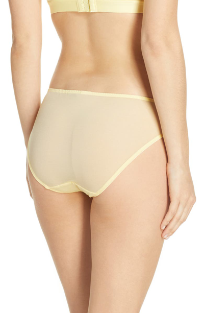 Shop Wacoal 'embrace' Lace Bikini In Pale Banana/ White Alyssum