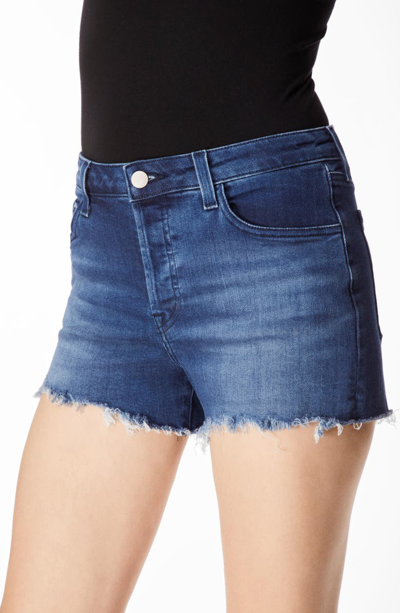 Shop J Brand Gracie High Waist Cutoff Denim Shorts In Galaxy