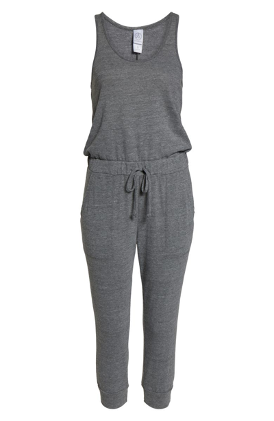 Shop Alternative Crop Lounge Jumpsuit In Eco Grey