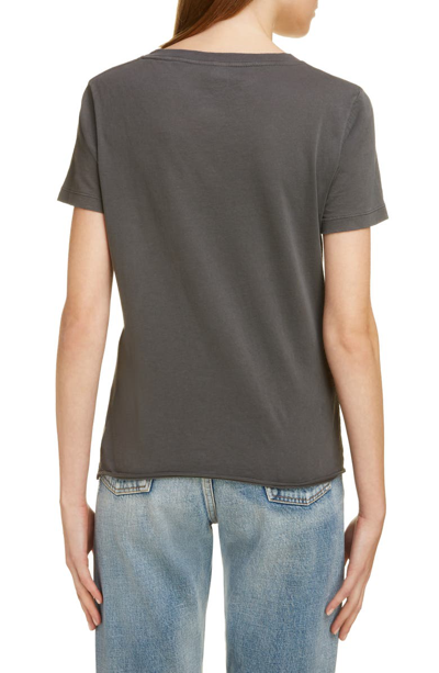 Shop Saint Laurent Disco Logo Tee In Gris Delave/ Multicol