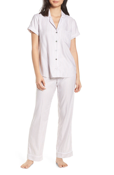 Shop Ugg Rosan Stripe Pajamas In Seashell Pink Stripe