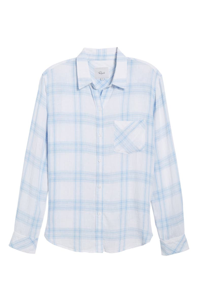 Shop Rails Charli Shirt In Pale Blue White