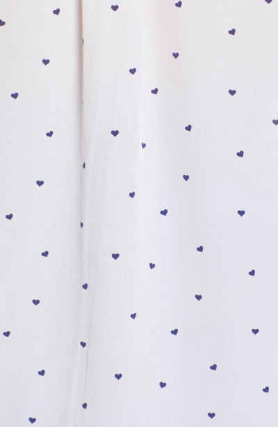 Shop Rails Kate Print Shirt In White Navy Mini Hearts