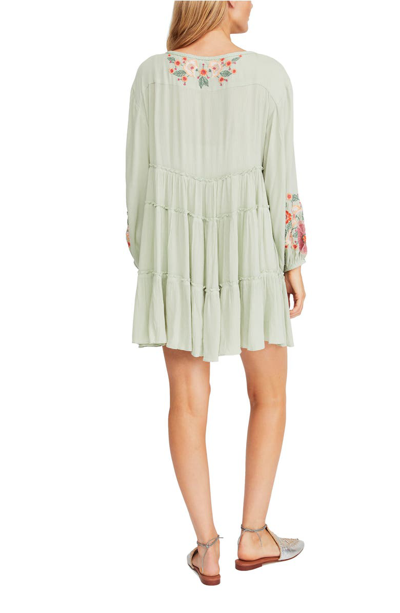 Shop Free People Spell On You Embroidered Minidress In Green