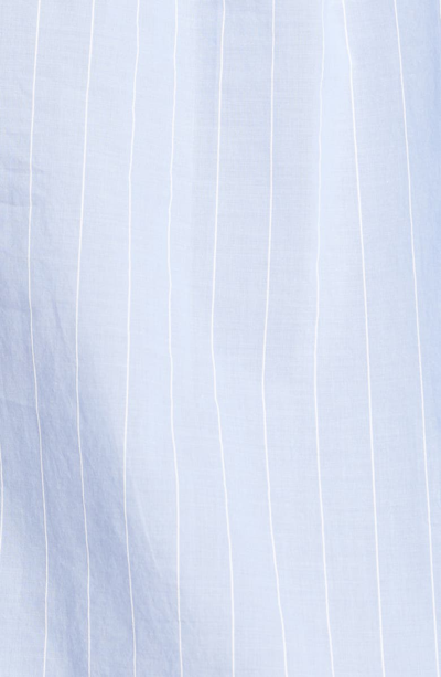 Shop Alex Mill Standard Stripe Cotton Blouse In Blue/ White