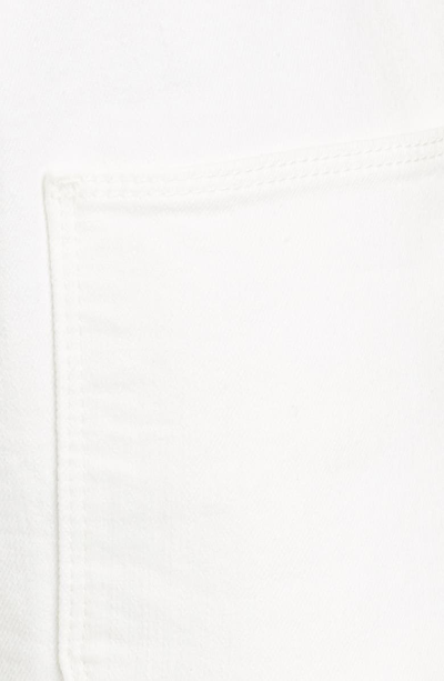 Shop Frame Le Garcon Crop Boyfriend Overalls In Blanc