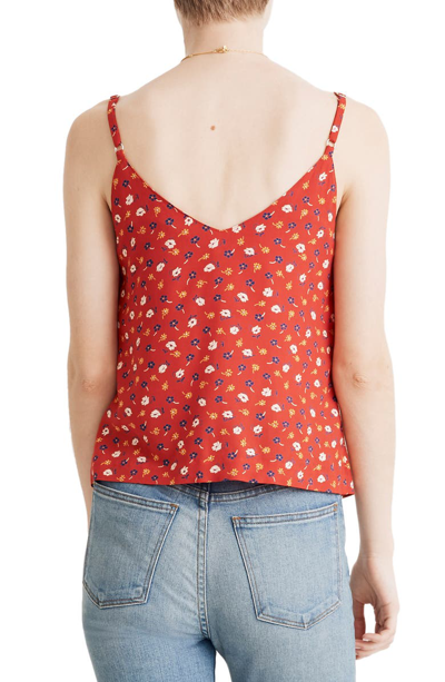 Shop Madewell Floral Button Down Camisole Top In Prairie Floral Enamel Red