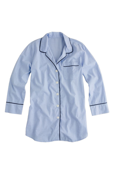 Shop Jcrew End On End Sleep Shirt In Hydrangea