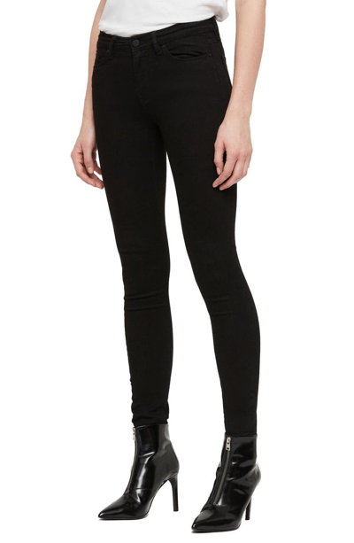 Shop Allsaints Grace Skinny Jeans In Jet Black