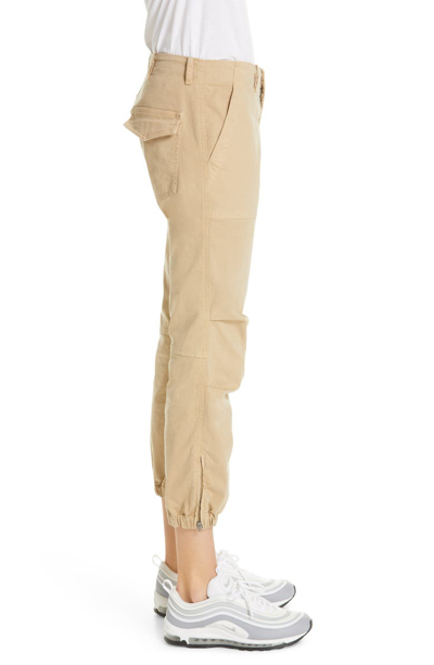 Shop Nili Lotan Stretch Cotton Twill Crop Military Pants In Desert Sand