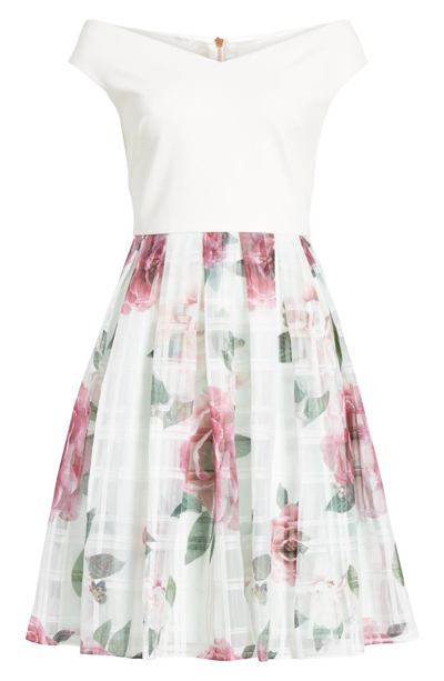 Shop Ted Baker Licious Magnificent Fit & Flare Dress In Mint