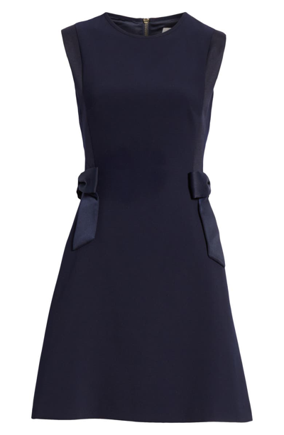 Shop Ted Baker Meline Side Bow Detail Dress In Navy