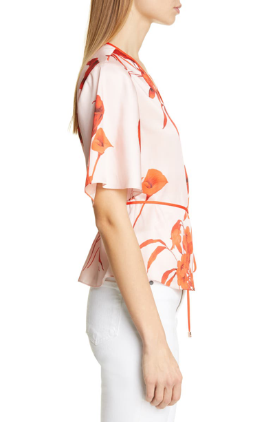 Shop Ted Baker Melonyy Fantasia Wrap Top In Pale Pink